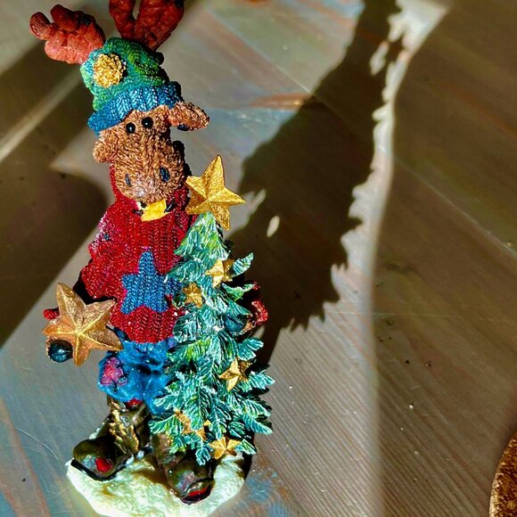 Retired Boyds Bears Folkstone Miliken Von Hinden Moose Christmas Figurine - Picture 2 of 10